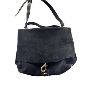 Rebecca Minkoff Women’s Stella Leather Suede Crossbody Bag Handbag Black Boho